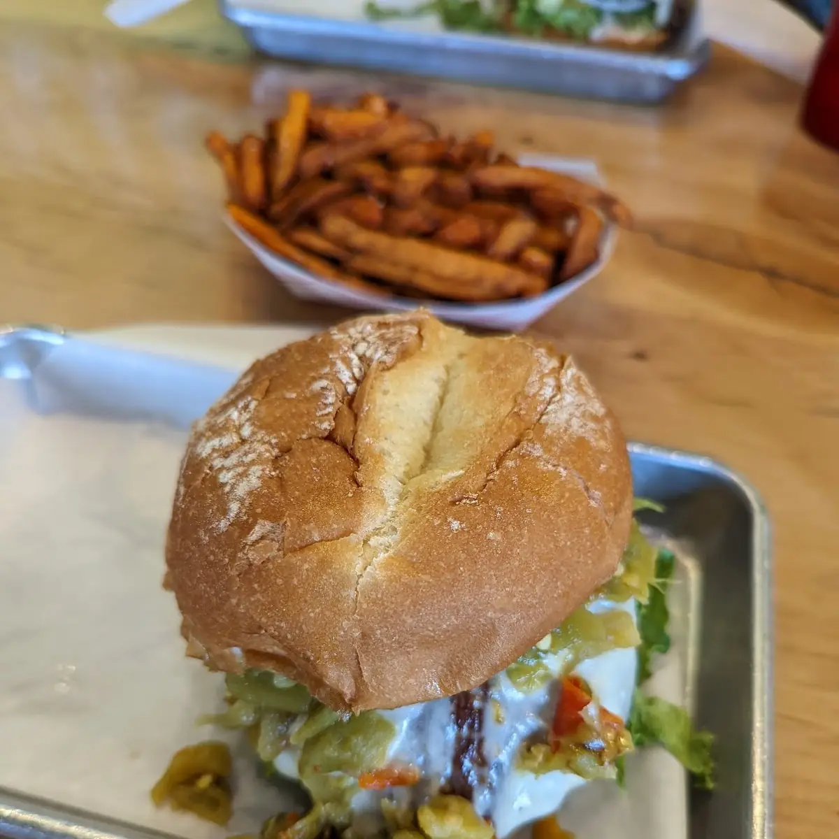 Green Chile Cheese Burger