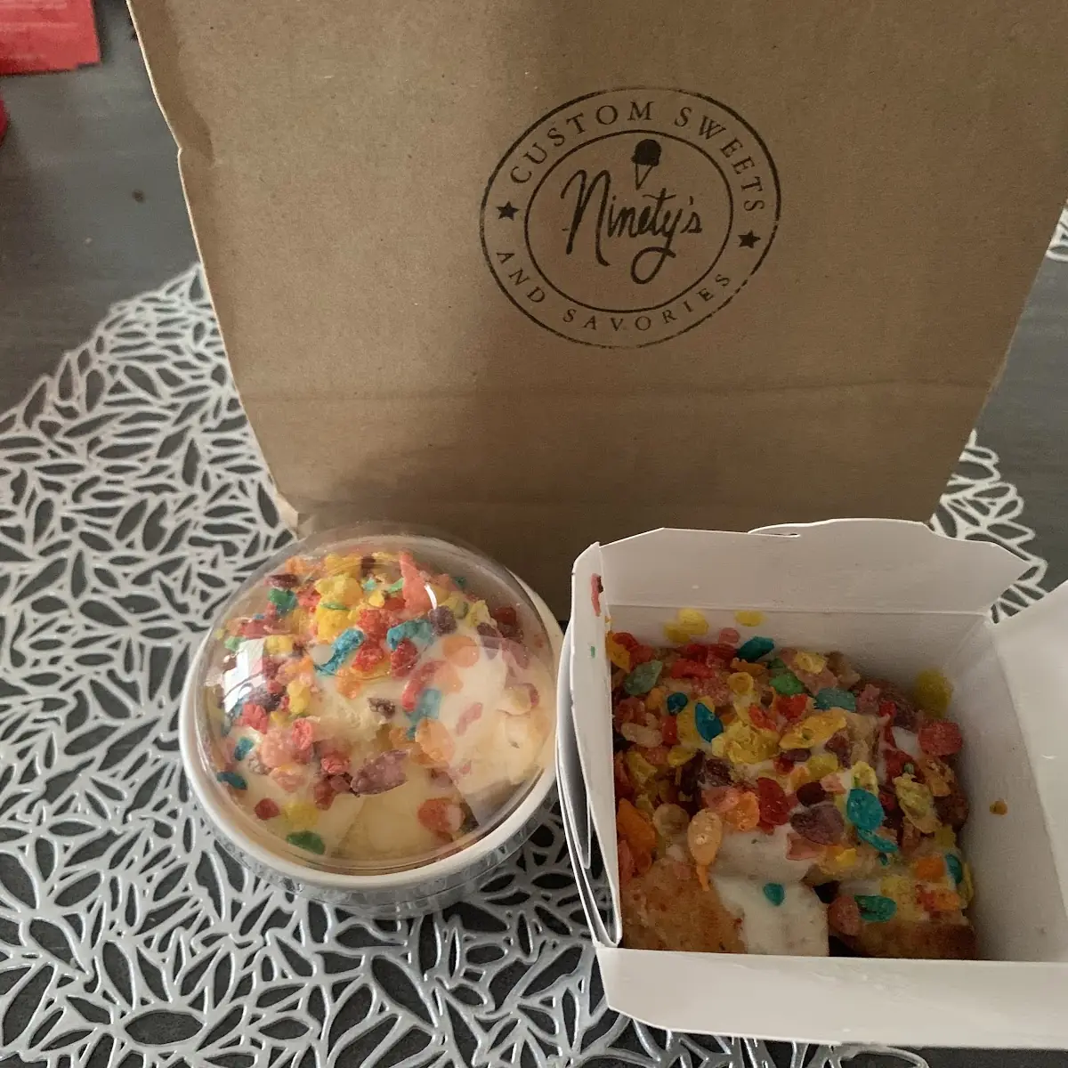 Bread Pudding with Vanilla Ice Cream