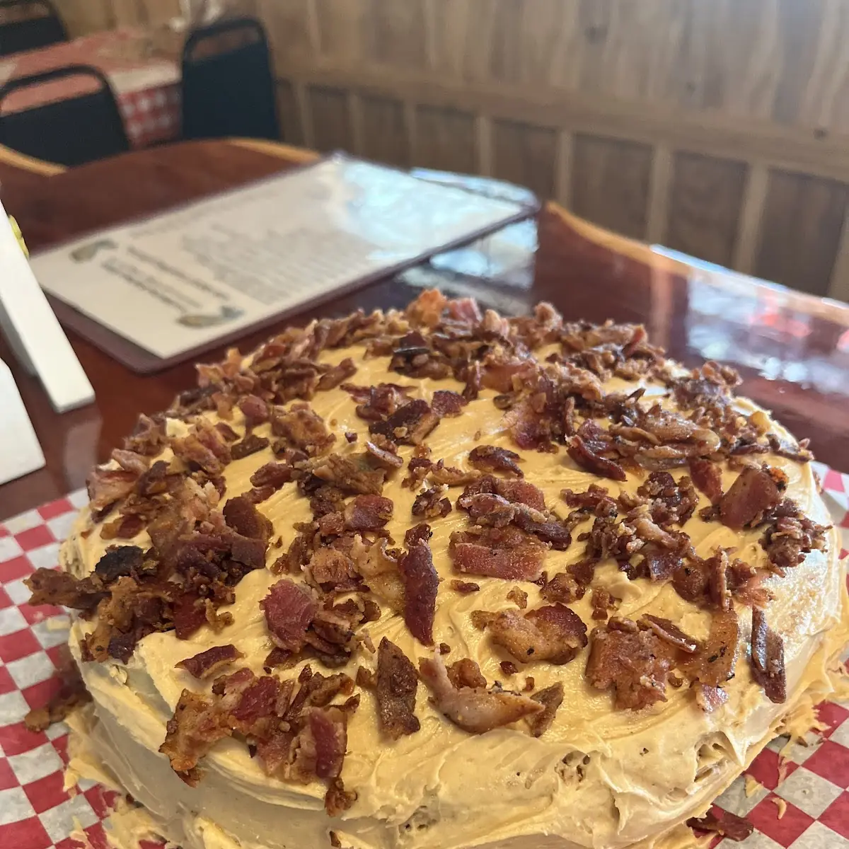 Peanut Butter Banana & Bacon Cake