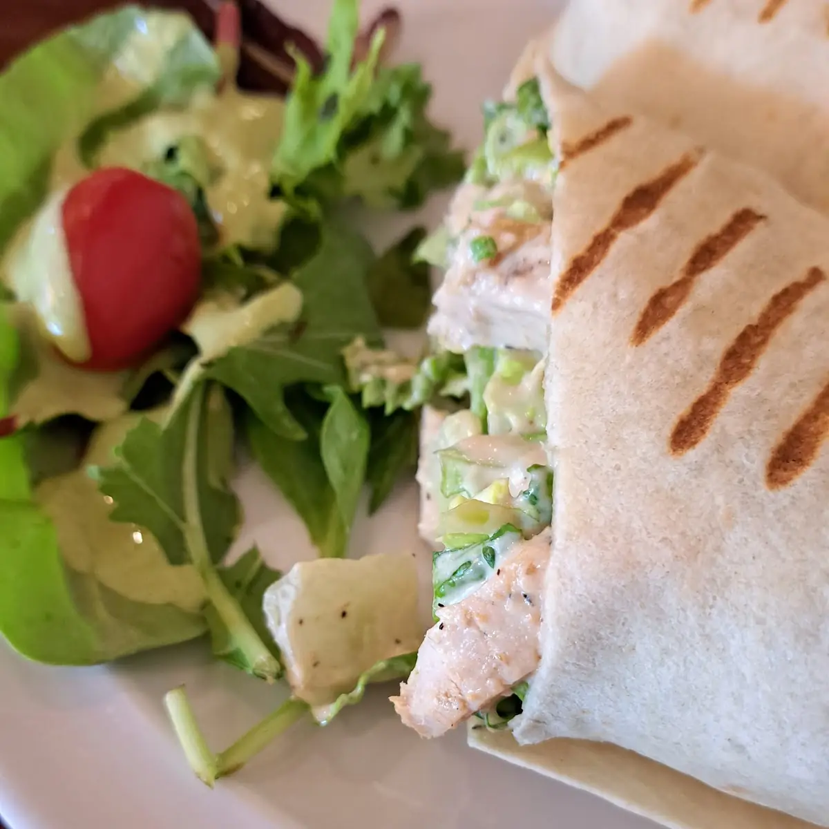 A Wrap with Small Side Salad