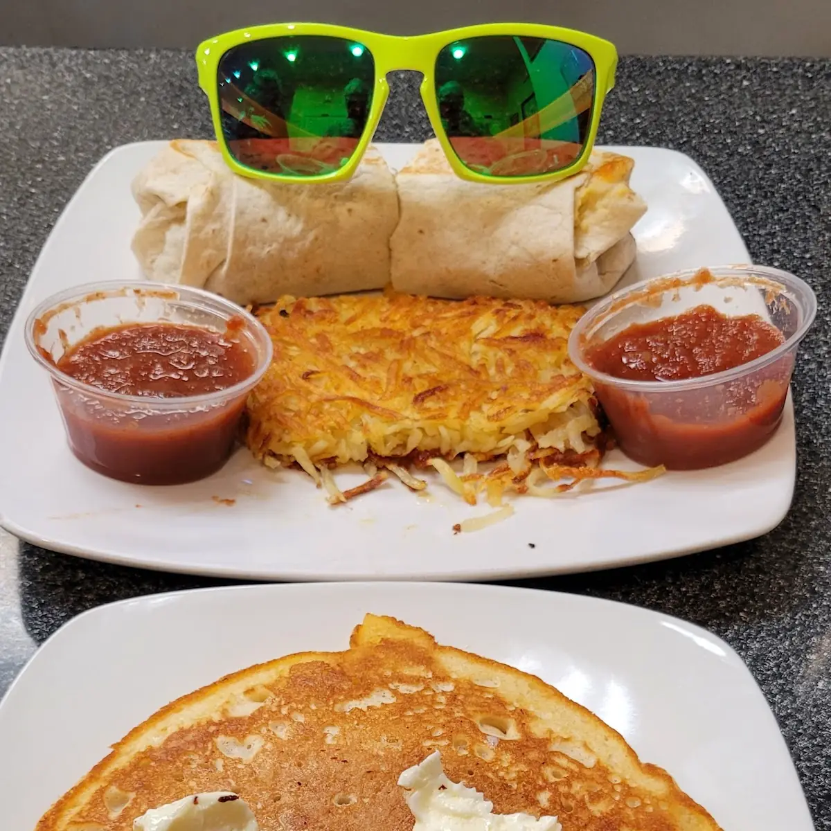 Breakfast Burrito Hash Browns Pancake