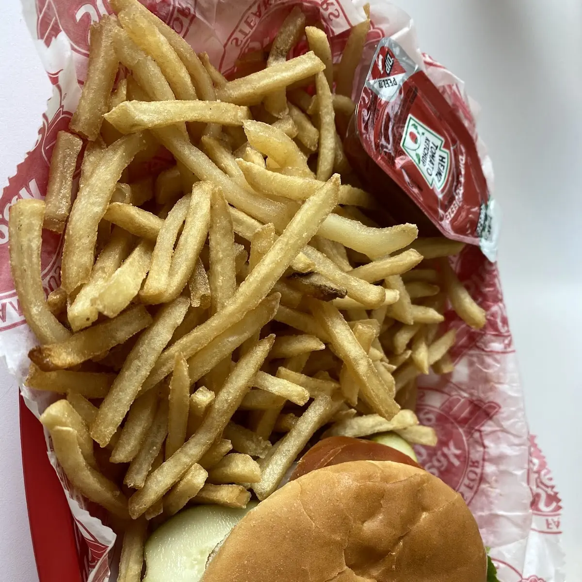 Double Steak Burger and Medium Fries