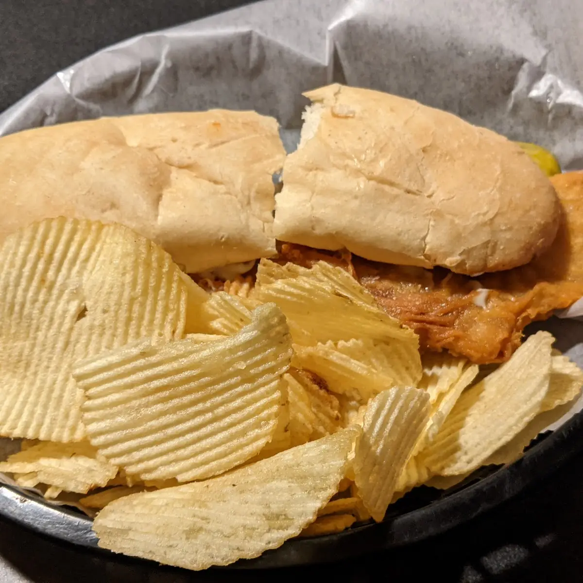 Big Bob's Belly Buster Fish Sandwich