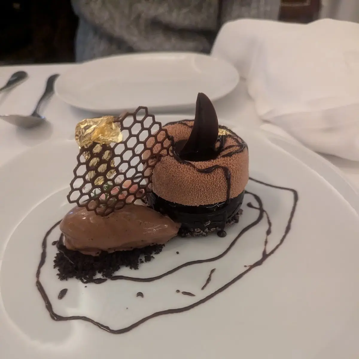 Chocolate Layer Cake with Malted Ice Cream