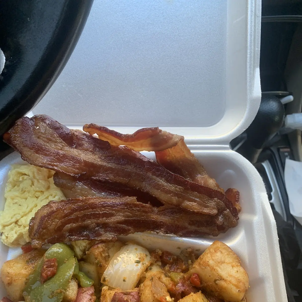 Scrambled Eggs Bacon and Potatoes