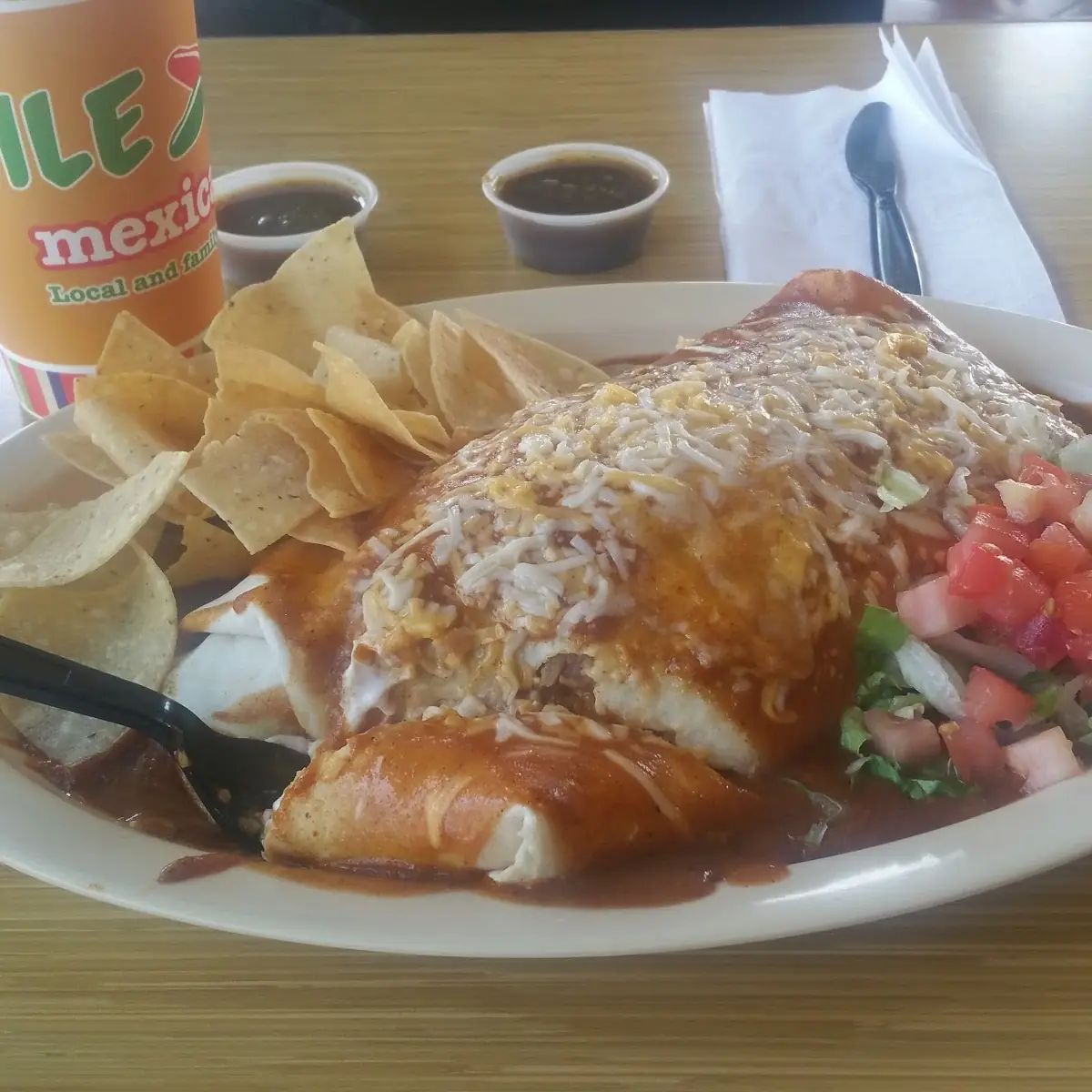 Chile Colorado Tostada