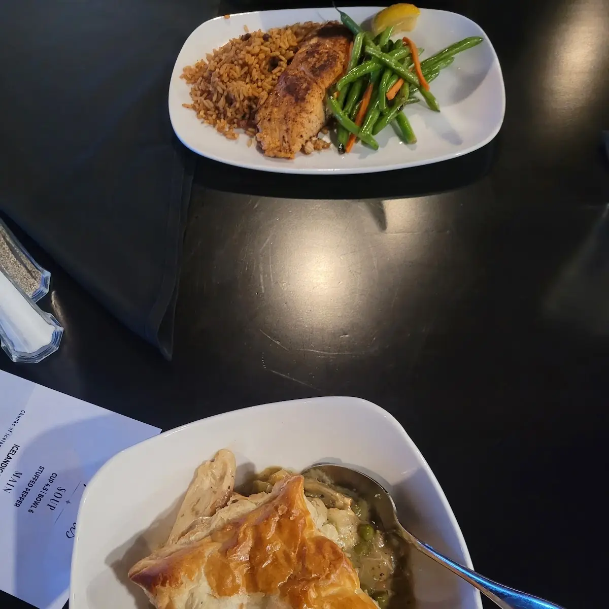 Special-Chicken Pot Pie and Blackened Salmon