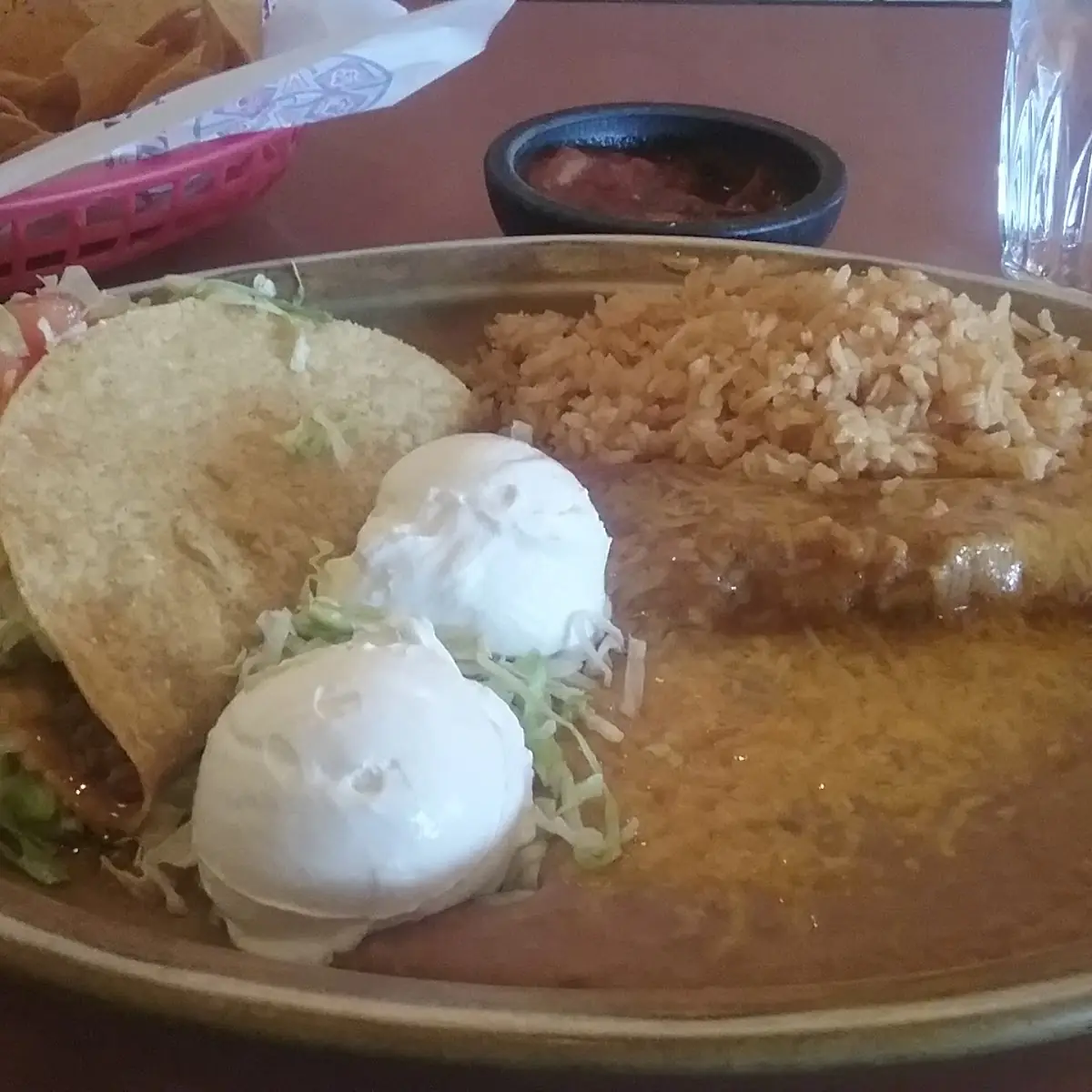 Beef Taco and Chicken Tamale