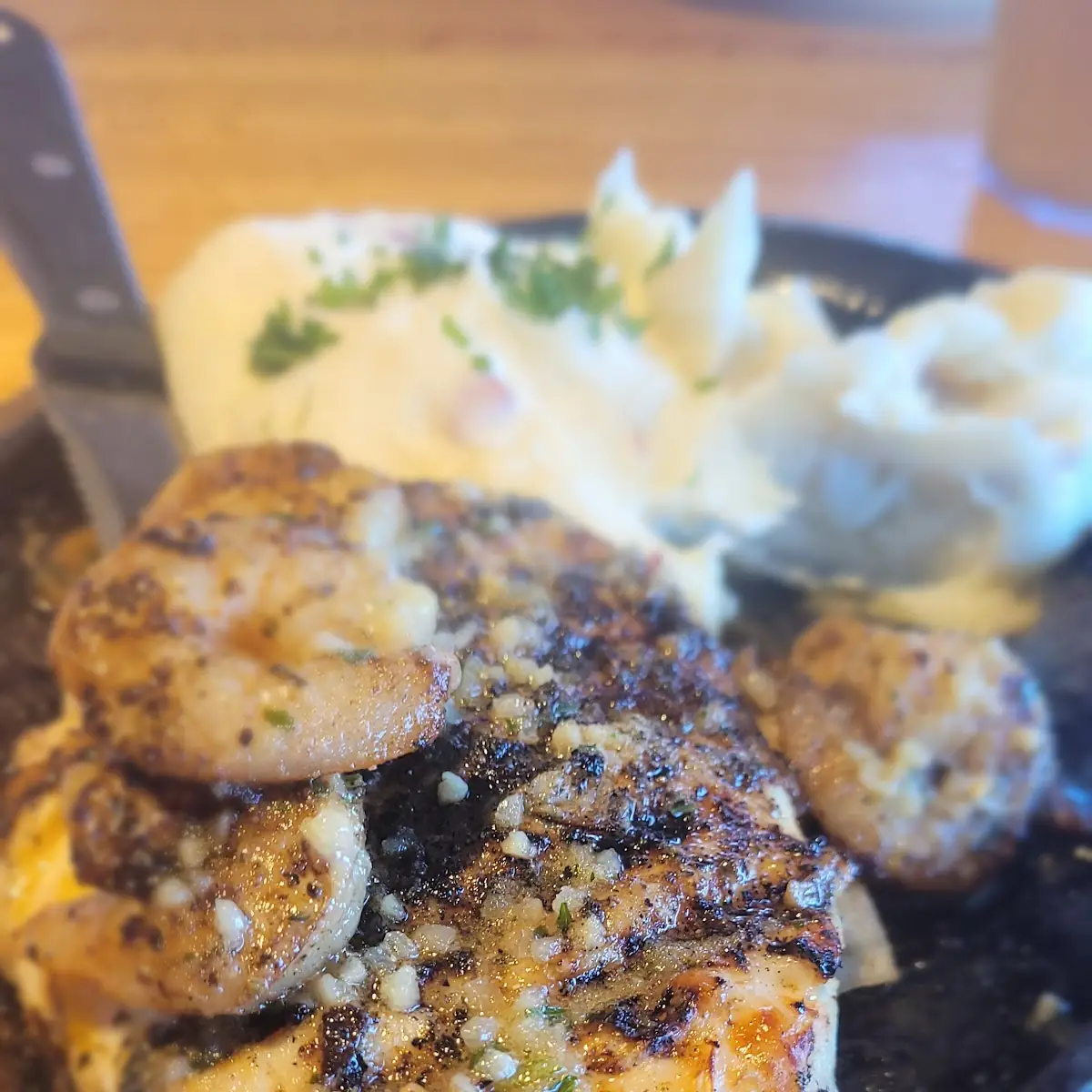 Bourbon Chicken and Shrimp