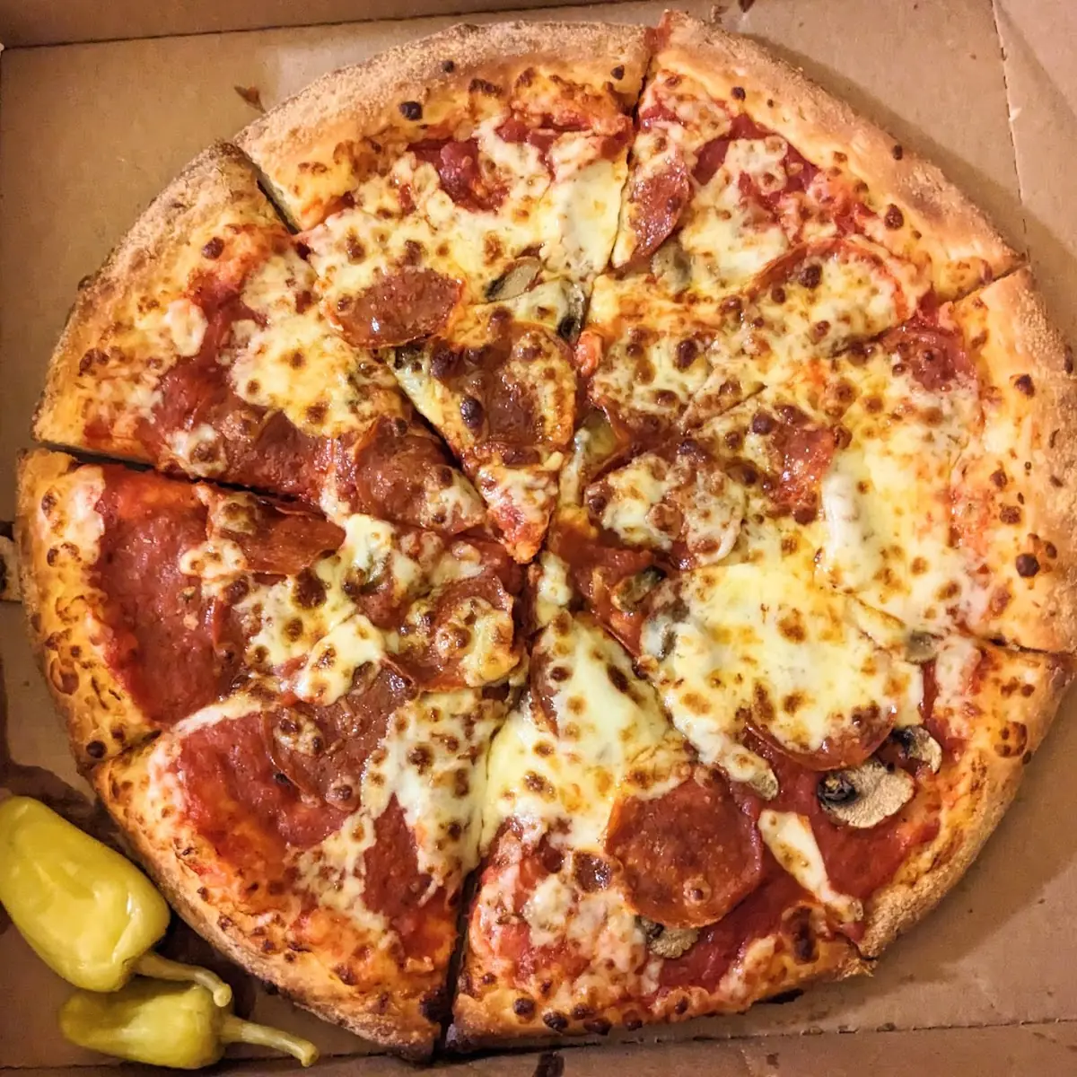 Medium Pepperoni Mushroom Pizza