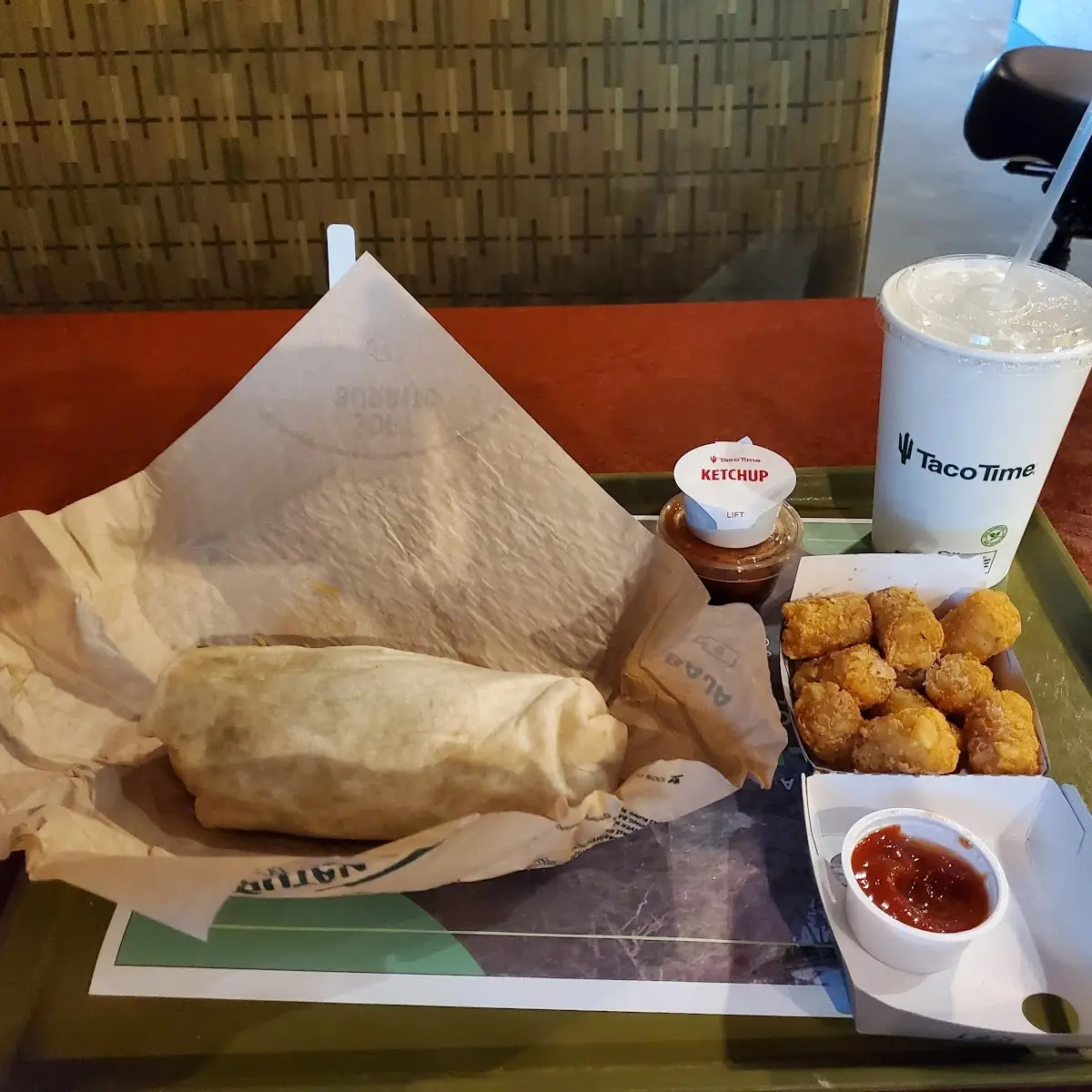 Ground Beef Burrito and Mexi Fries