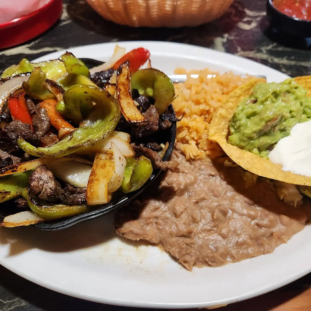 Steak or Shrimp Fajitas