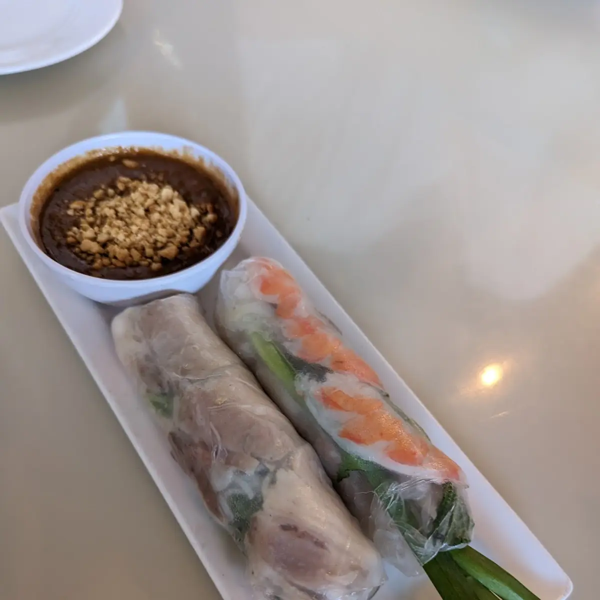 Fresh Rice Paper Rolls with Peanut Sauce