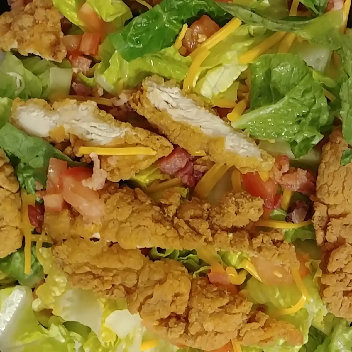 Crispy Chicken Strips Salad Bowl