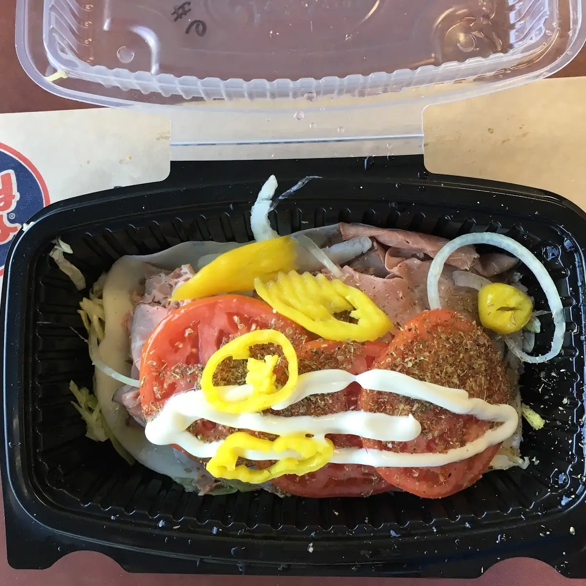 Roast Beef Provolone Cheese Sub in a Tub