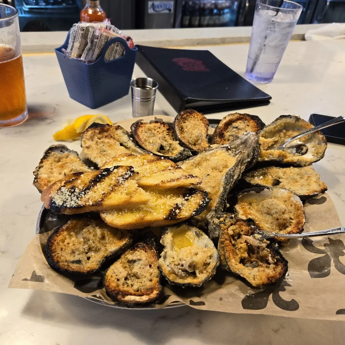 Chargrilled Oysters Rockefeller