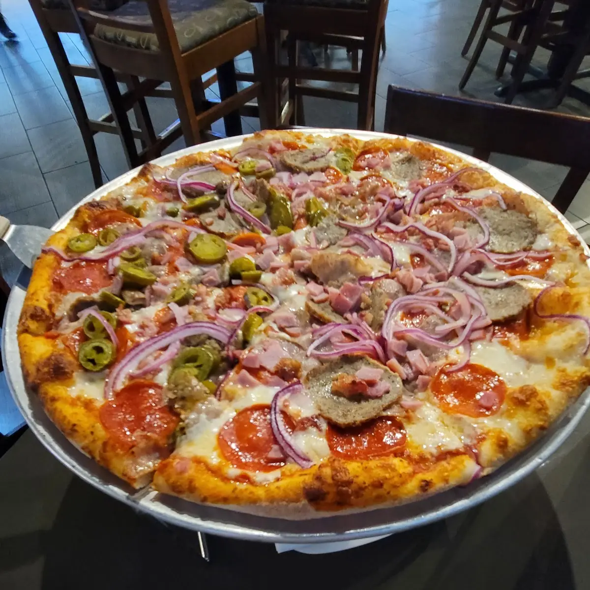 Meat Pizza Add Onions & Jalepenos