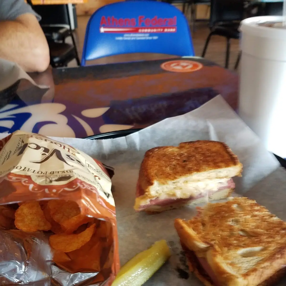 Reuben Sandwich with BBQ Chips