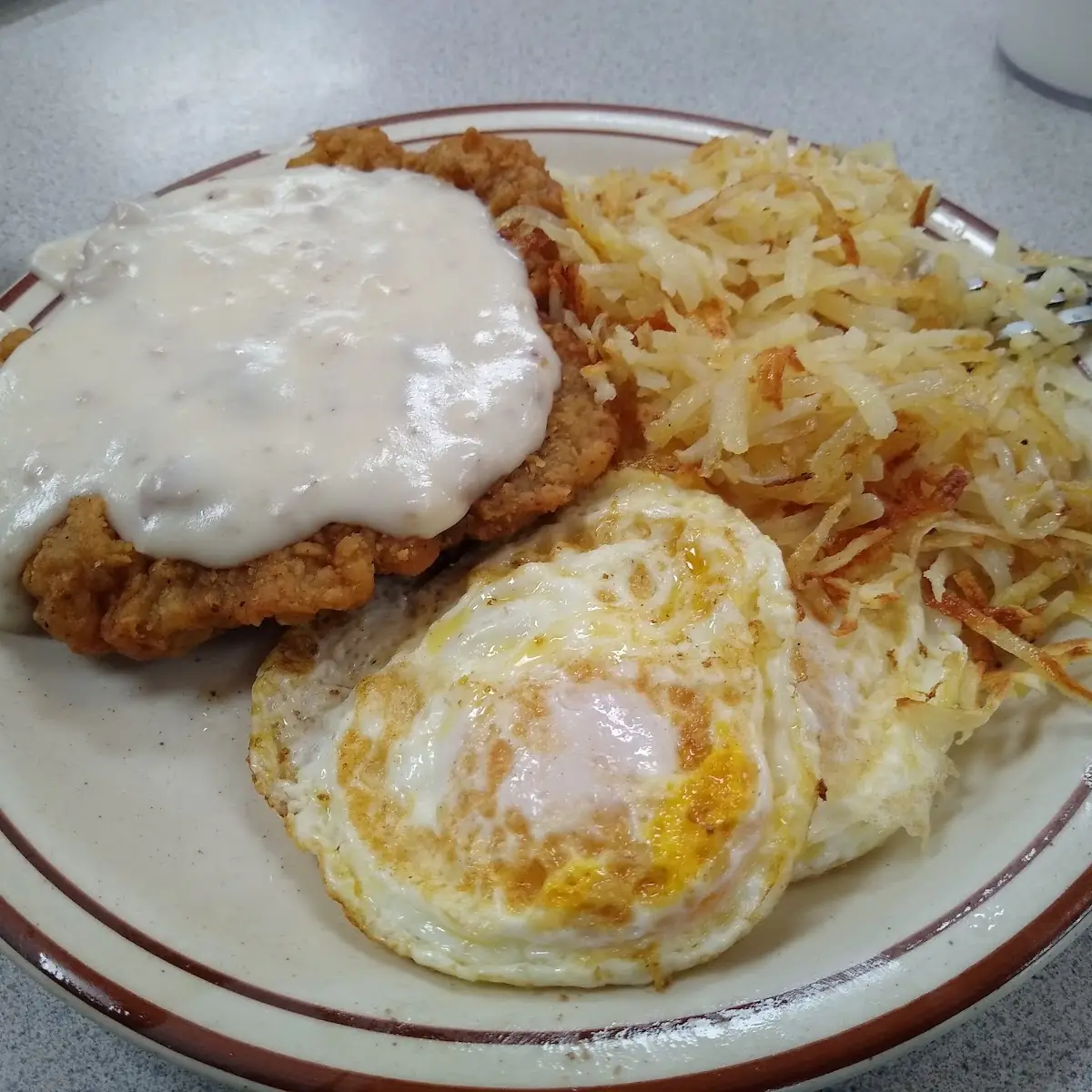 Country Fried Steak and Eggs