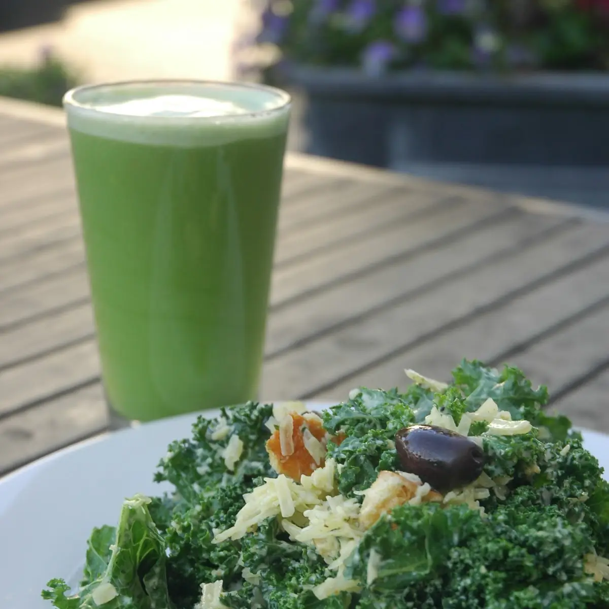 Kale Chicken Caesar Salad