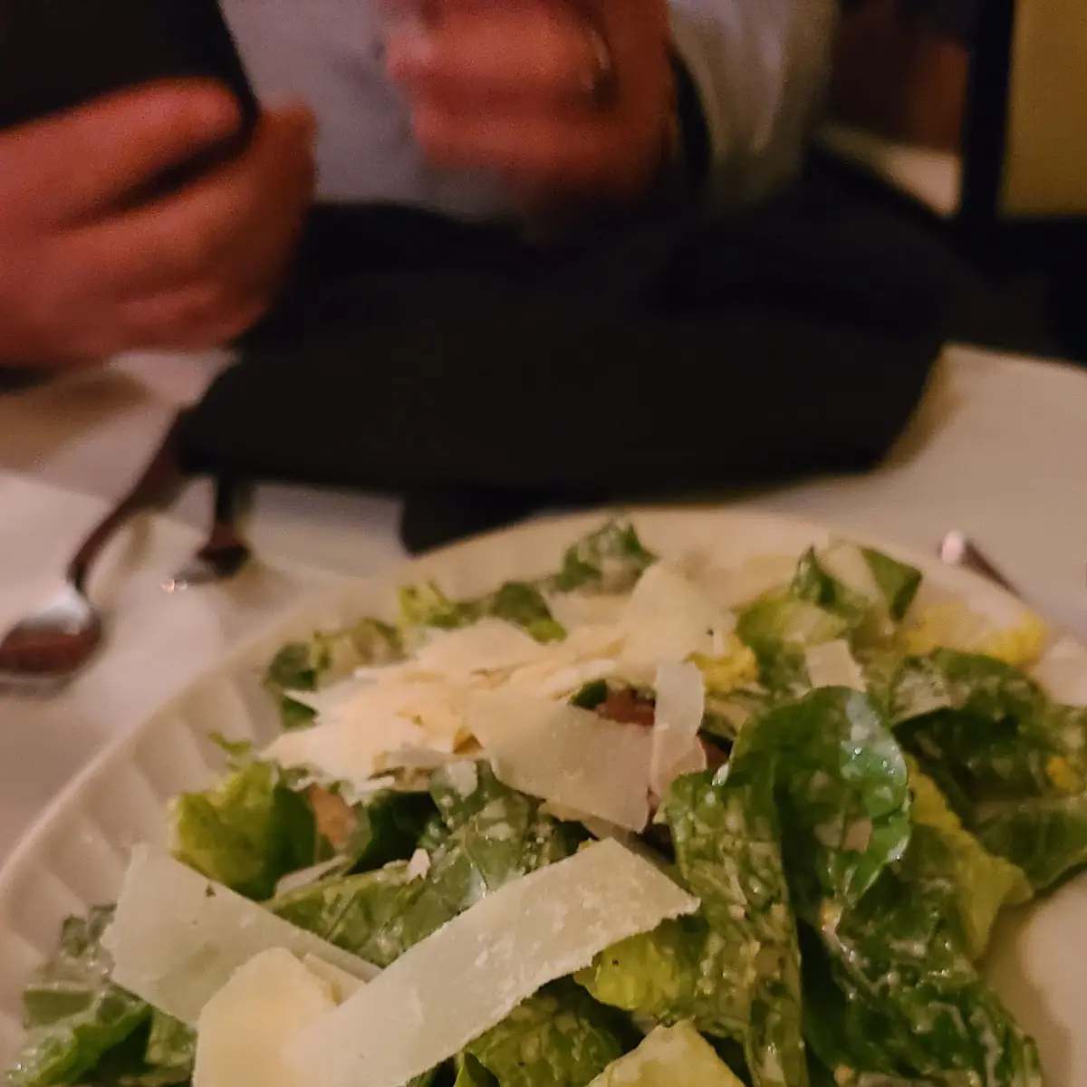 Caesar Salad and Drinks