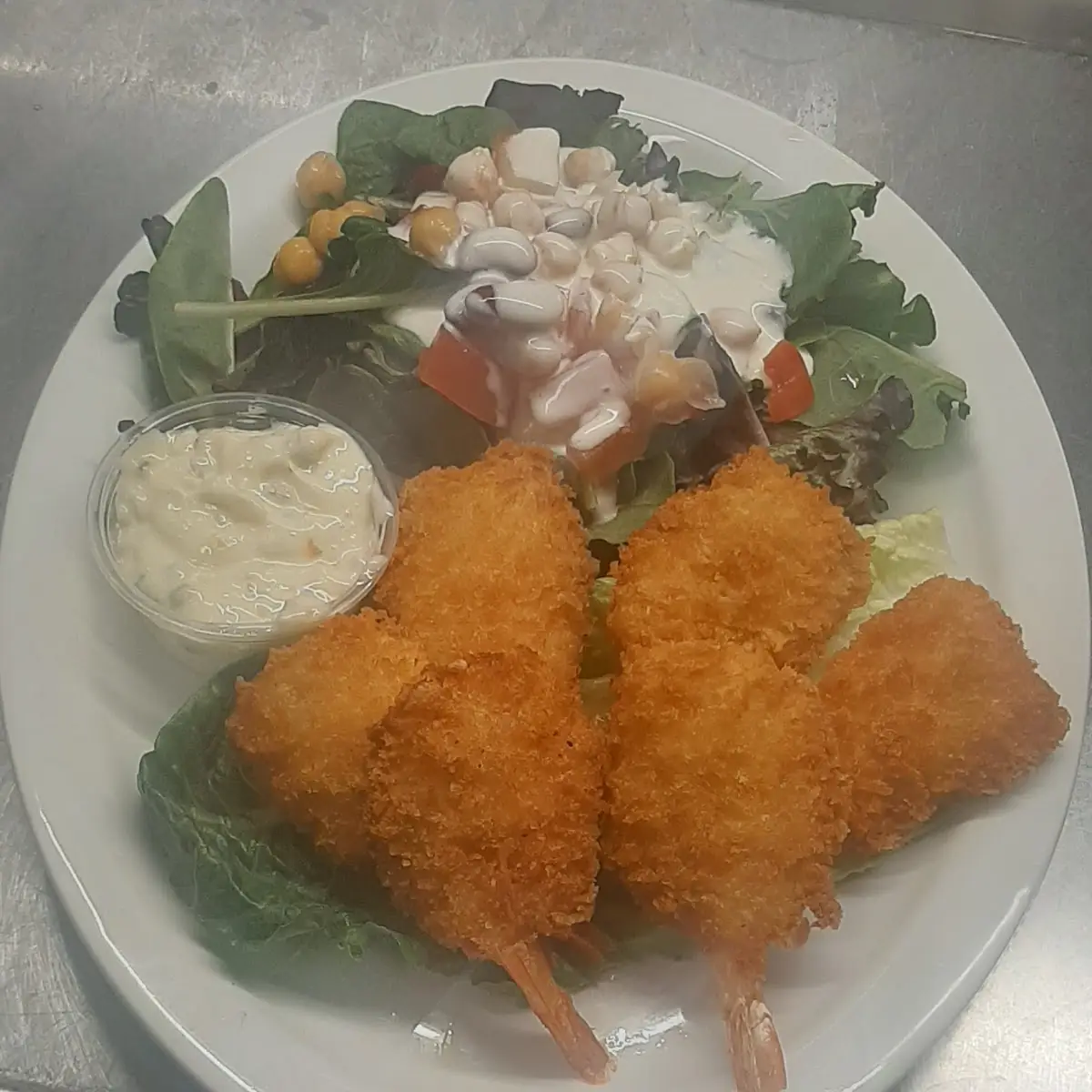 Prawns with a Side Salad