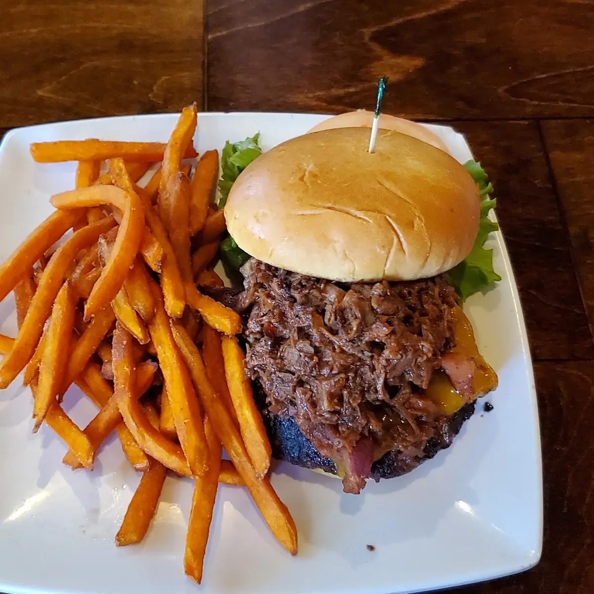 The Dillinger with Sweet Potato Fries