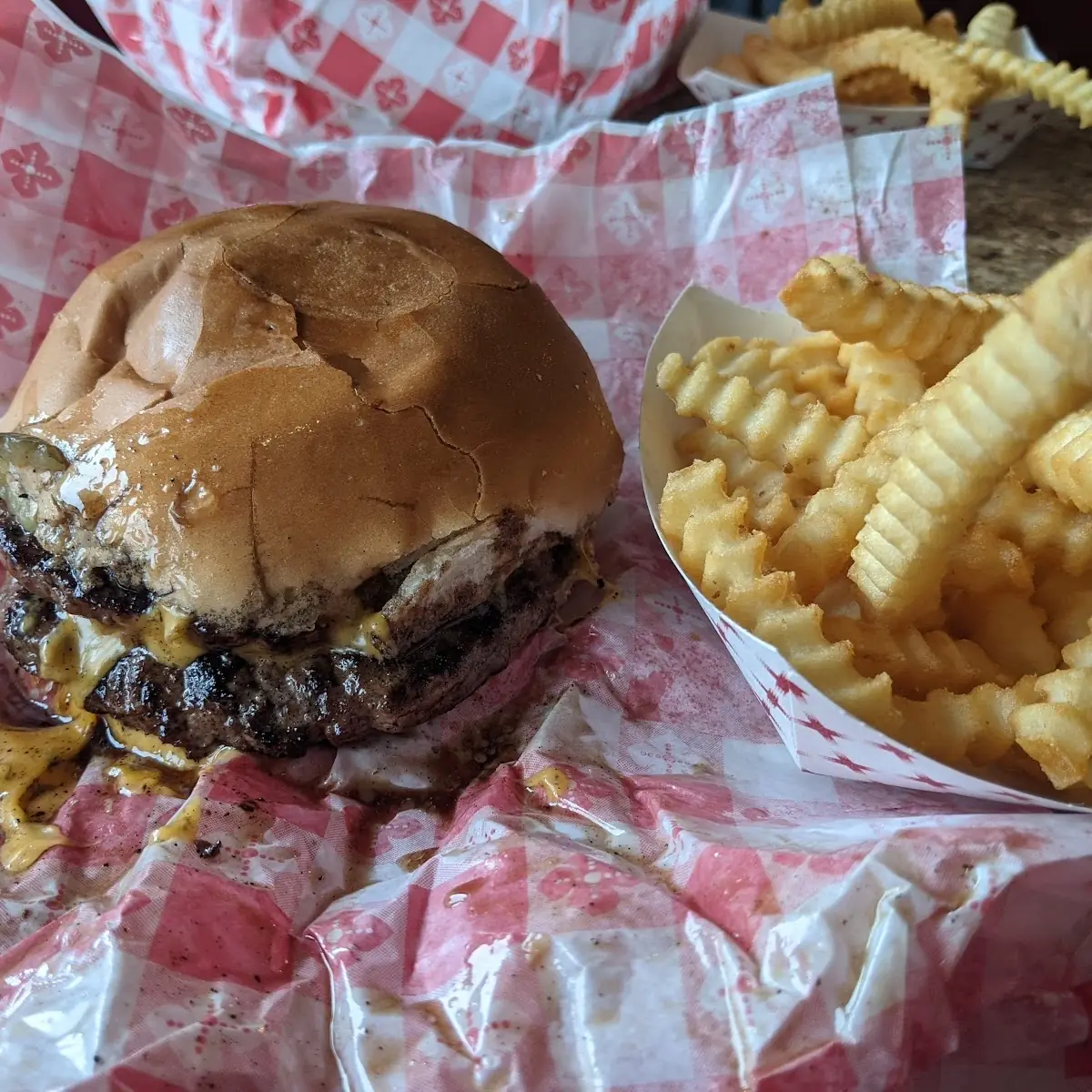 Double Cheeseburger and Fries
