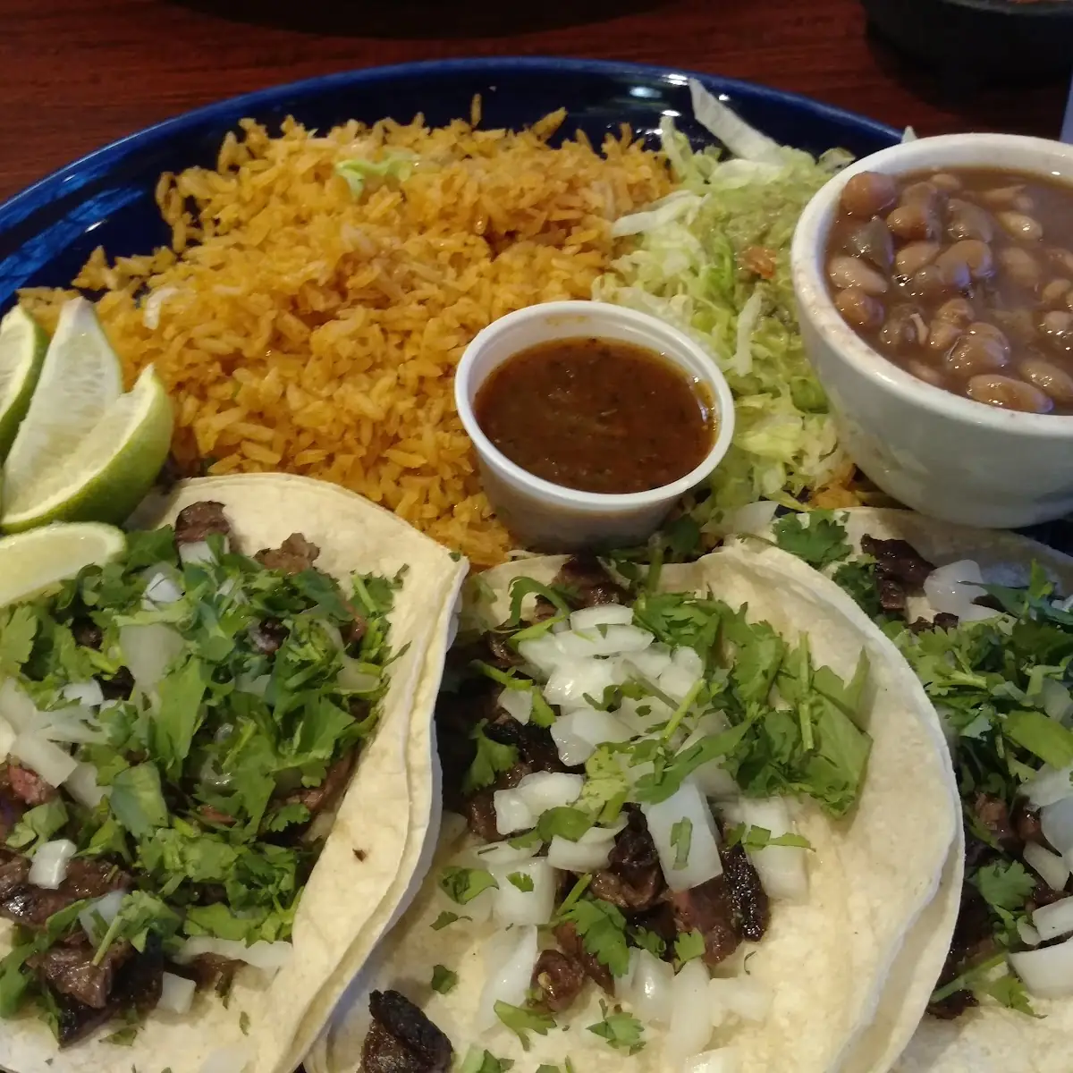 Street Tacos with Rice and Beans