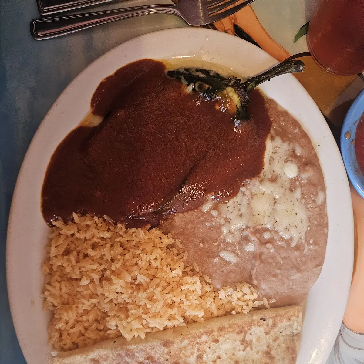 Cheese Quesadilla & Chile Relleno