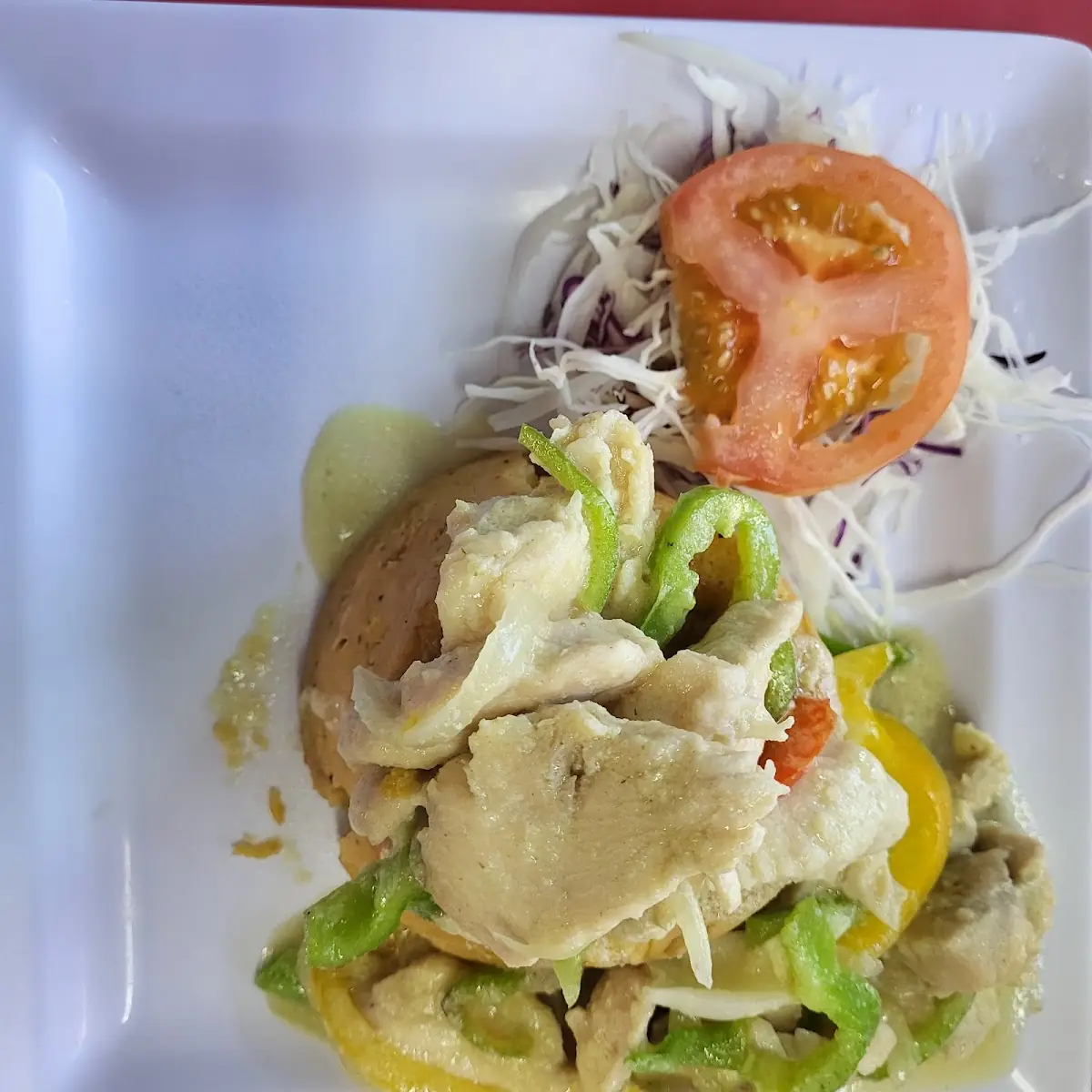 Mofongo Relleno de Pollo Al Ajillo