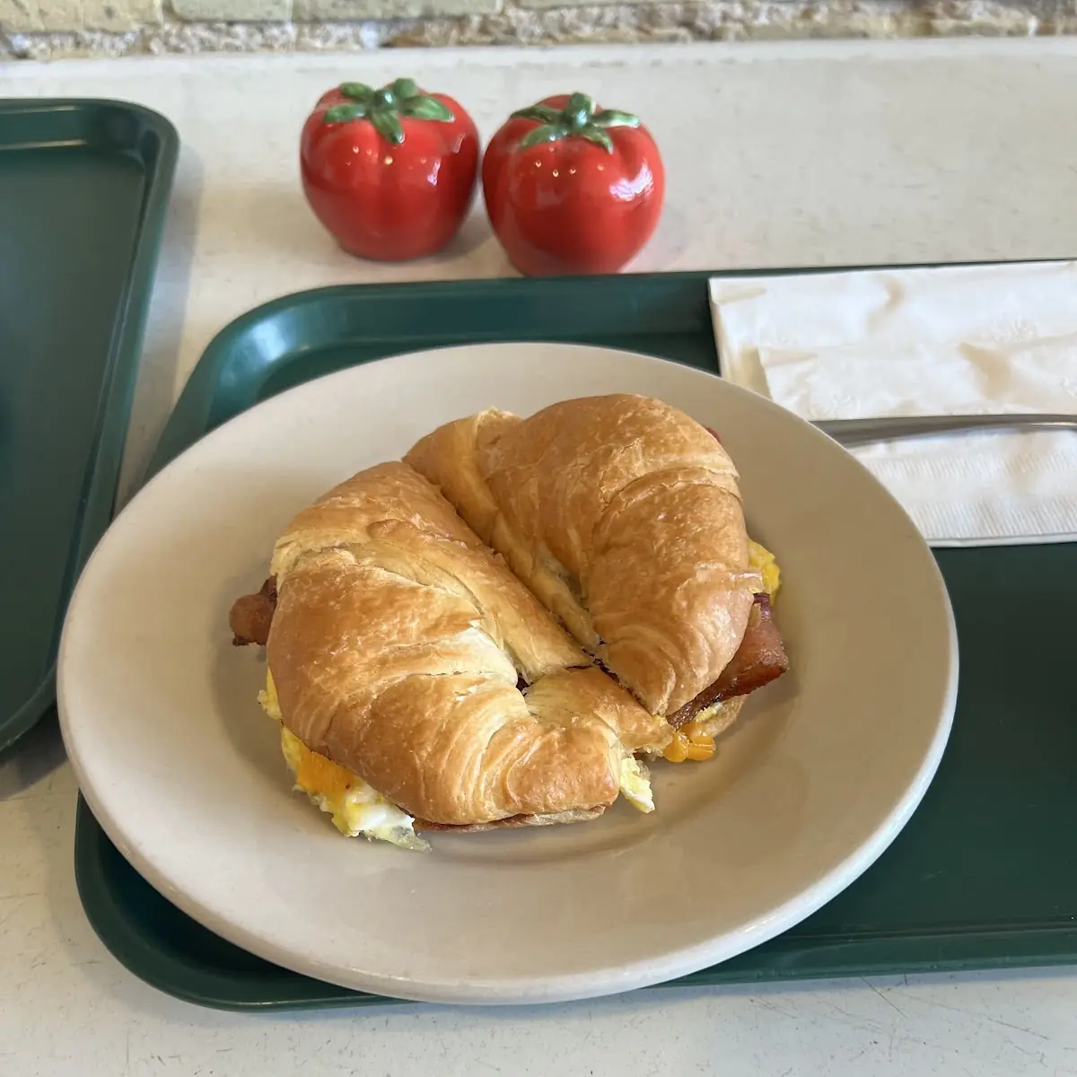 Bacon Egg and Cheese Croissant Sandwich