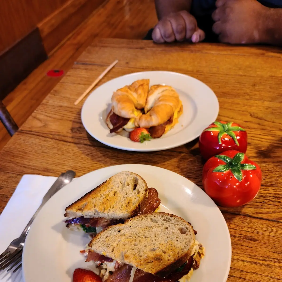 Vegetarian Sandwich with Bacon Added