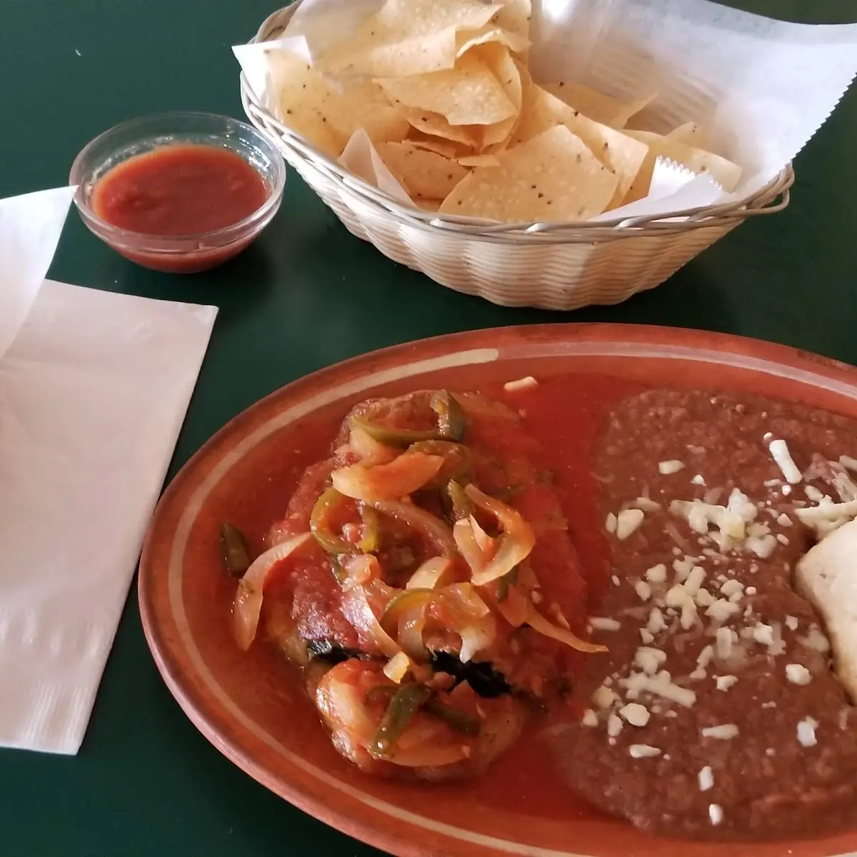 Chile Relleno and Beans