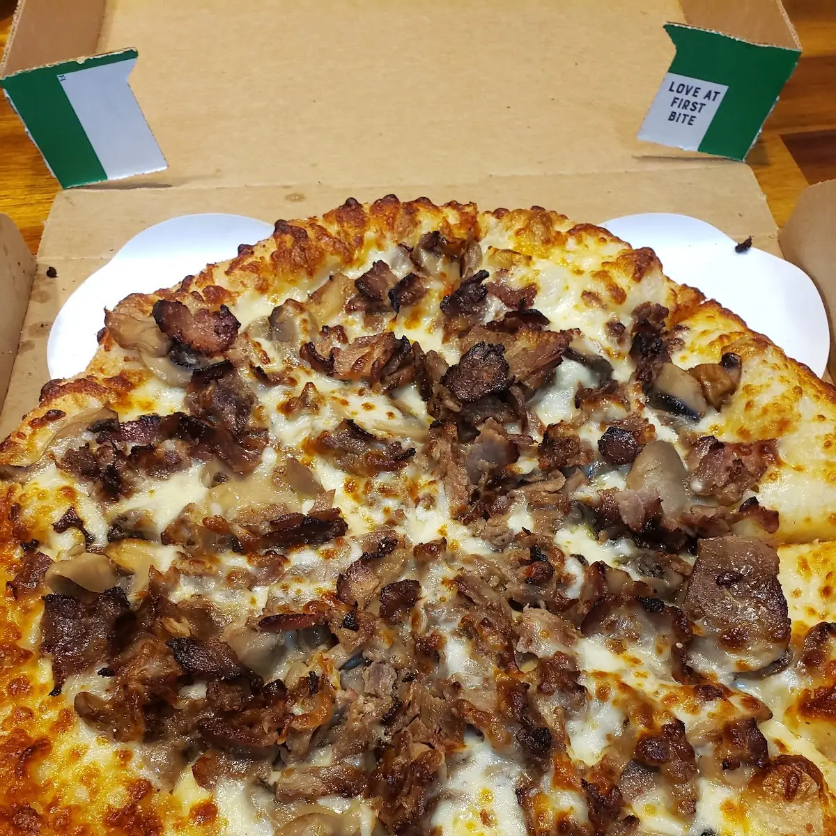 Steak and Mushroom Pizza
