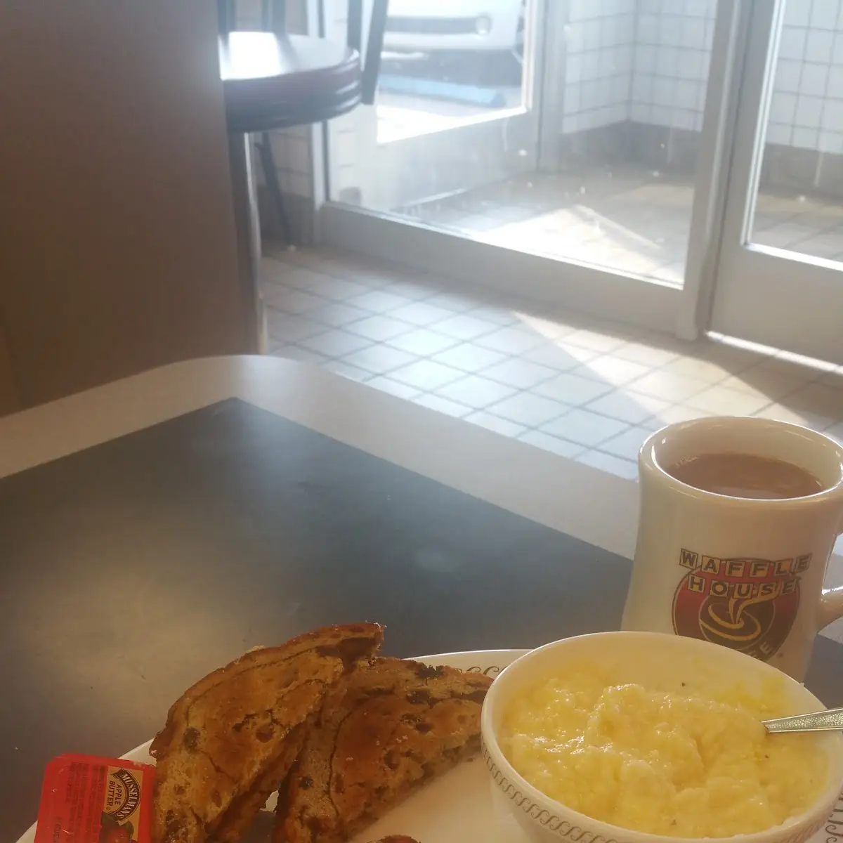 Bacon Egg Grits Toast