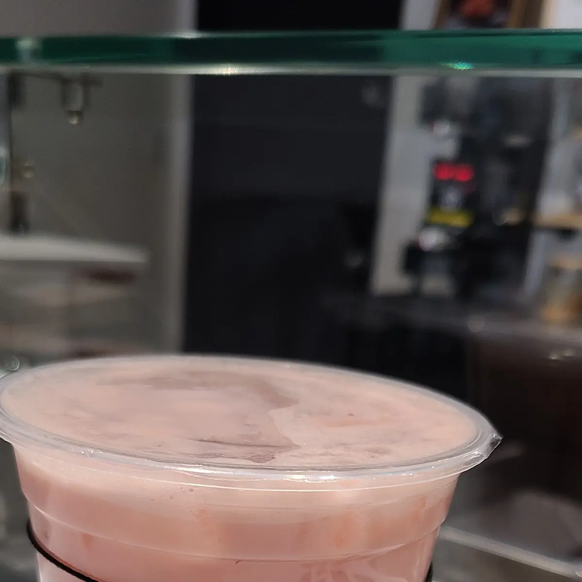 Strawberry Milk Tea with Lychee Jelly
