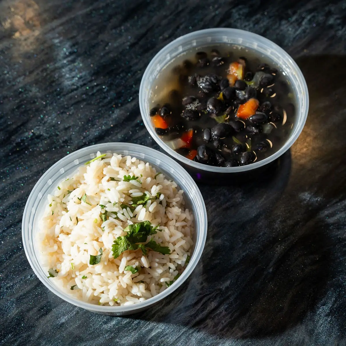 White Mexican Lime Rice and Black Beans