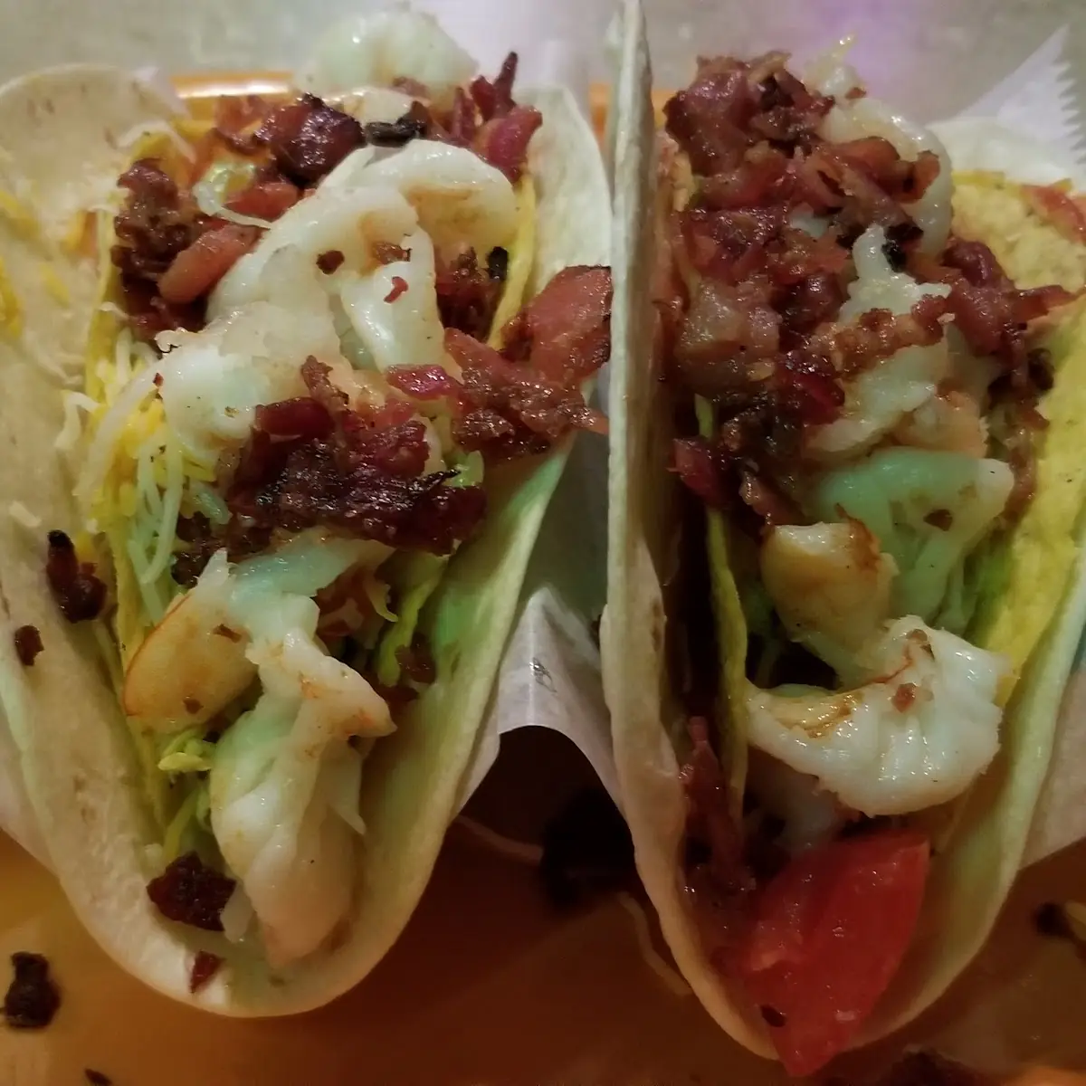 Bacon and Shrimp Tacos