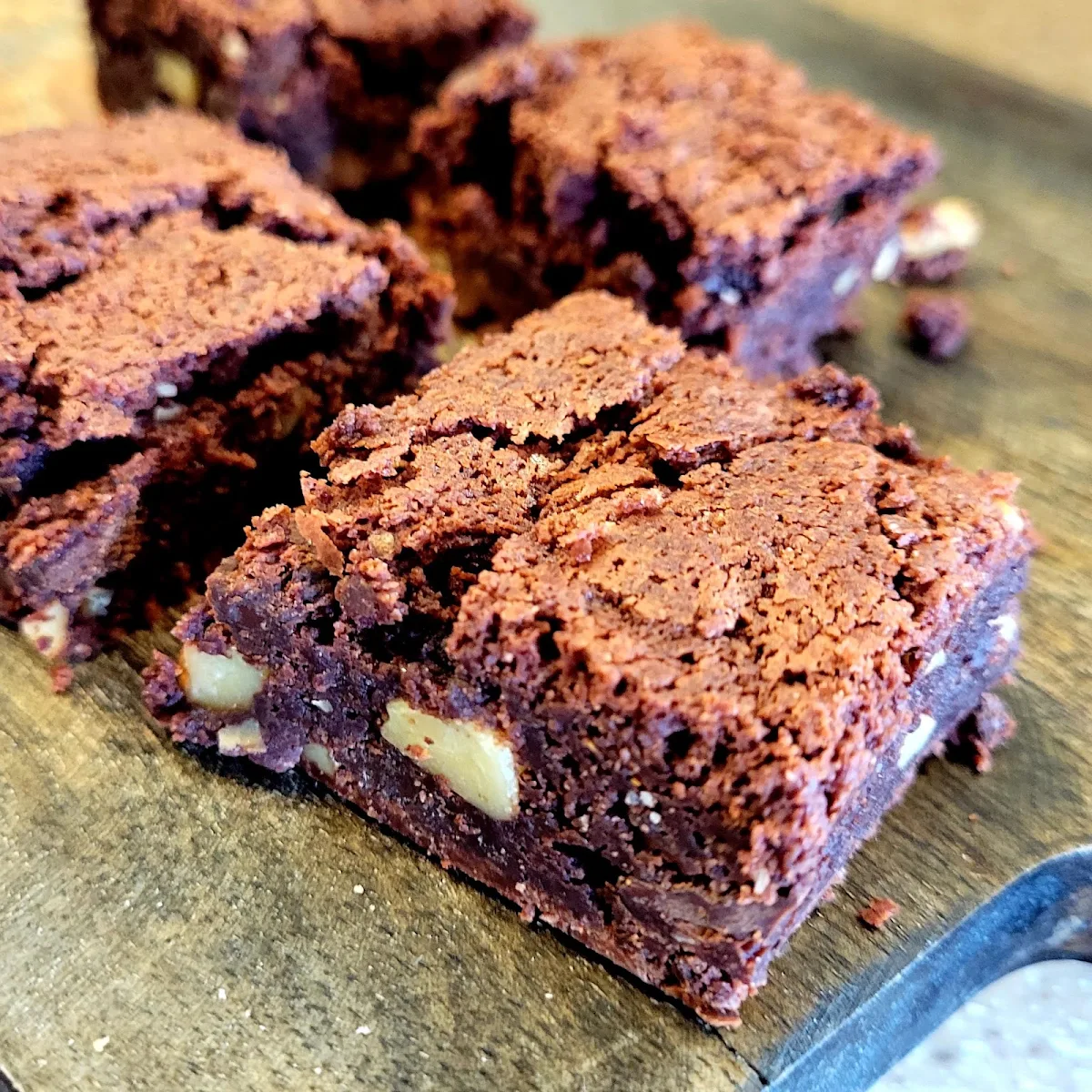 Chocolate Brownie with White Chocolate Walnuts
