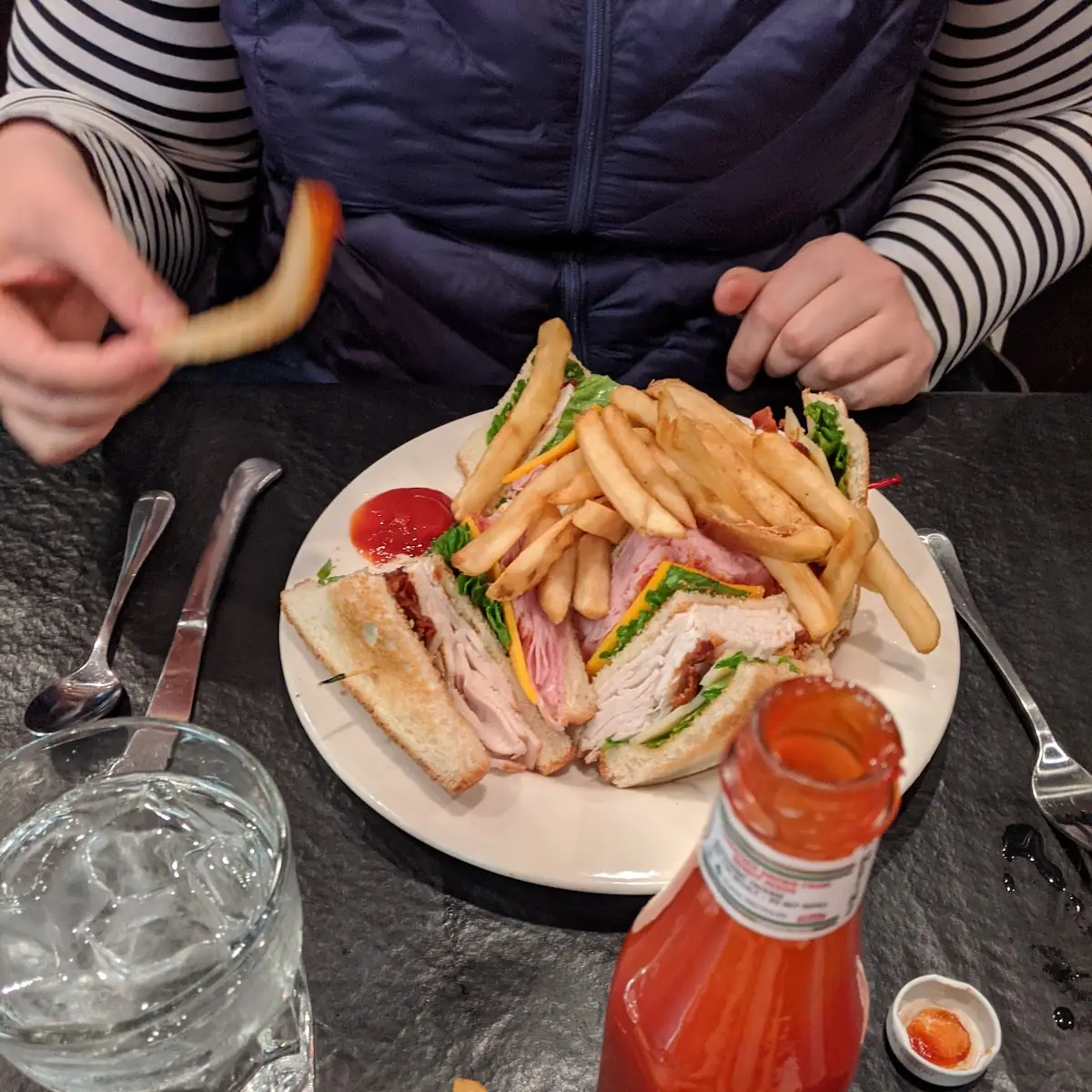 Club Sandwich with Fries