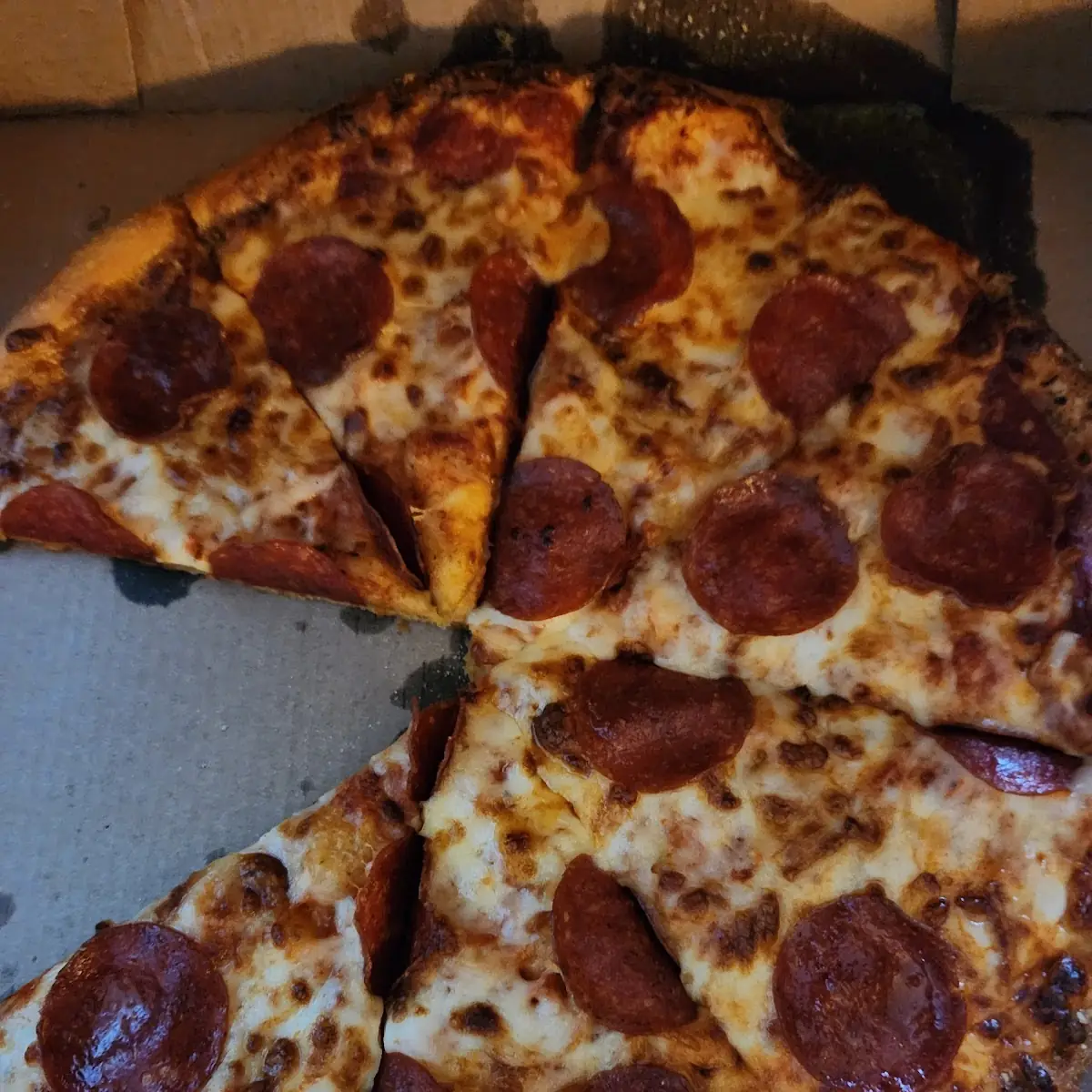 Pepperoni Pizza Slices in Box