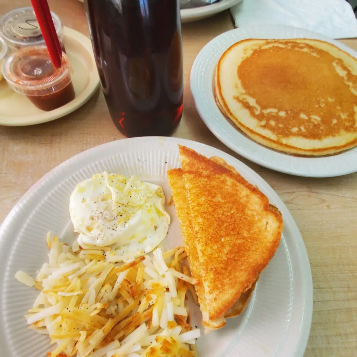 2 GG w Hash Brown Toast & Pancake Breakfast