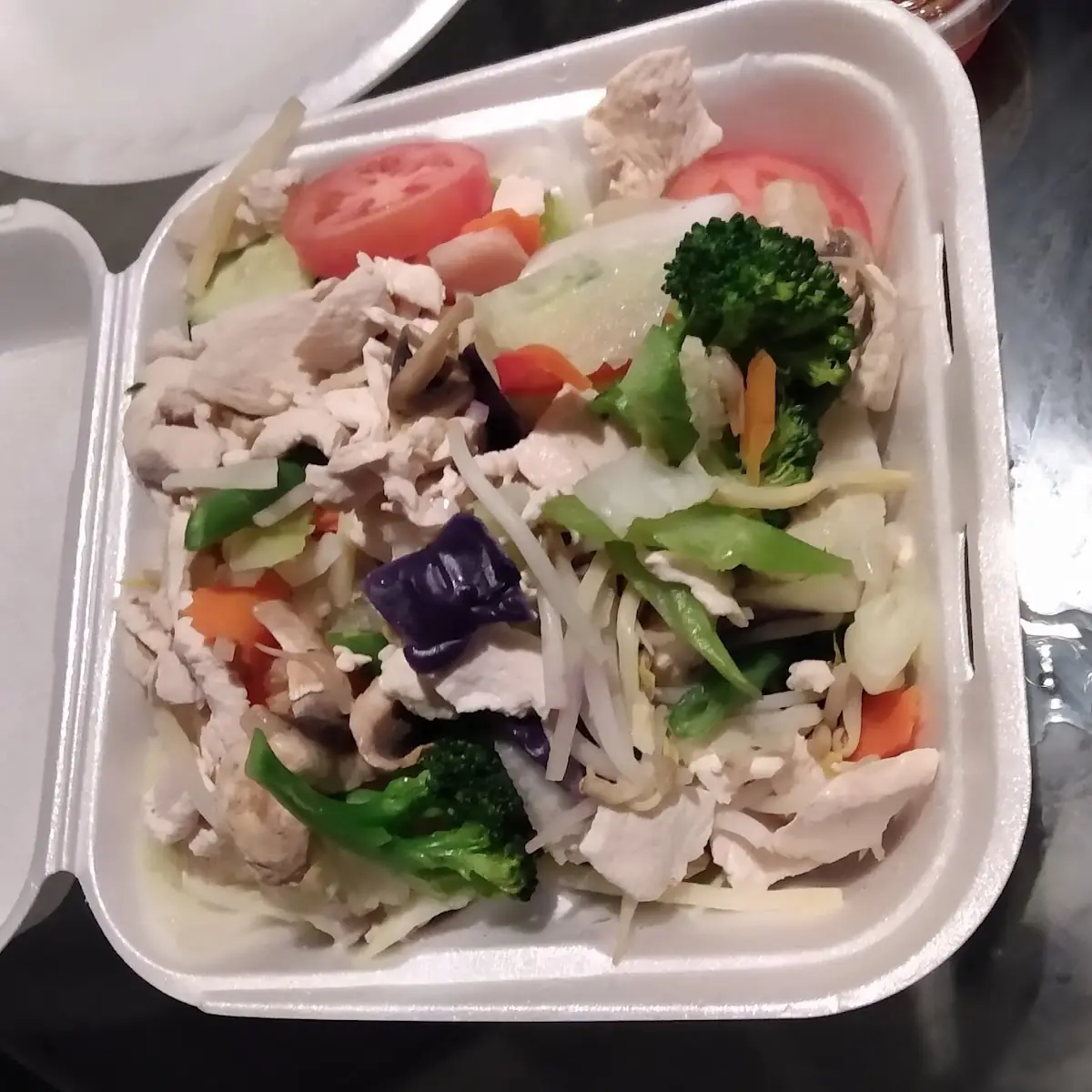 Steamed Vegetables with Steamed Chicken