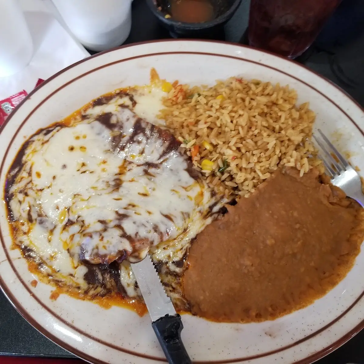 Spanish Rice & Refried Beans
