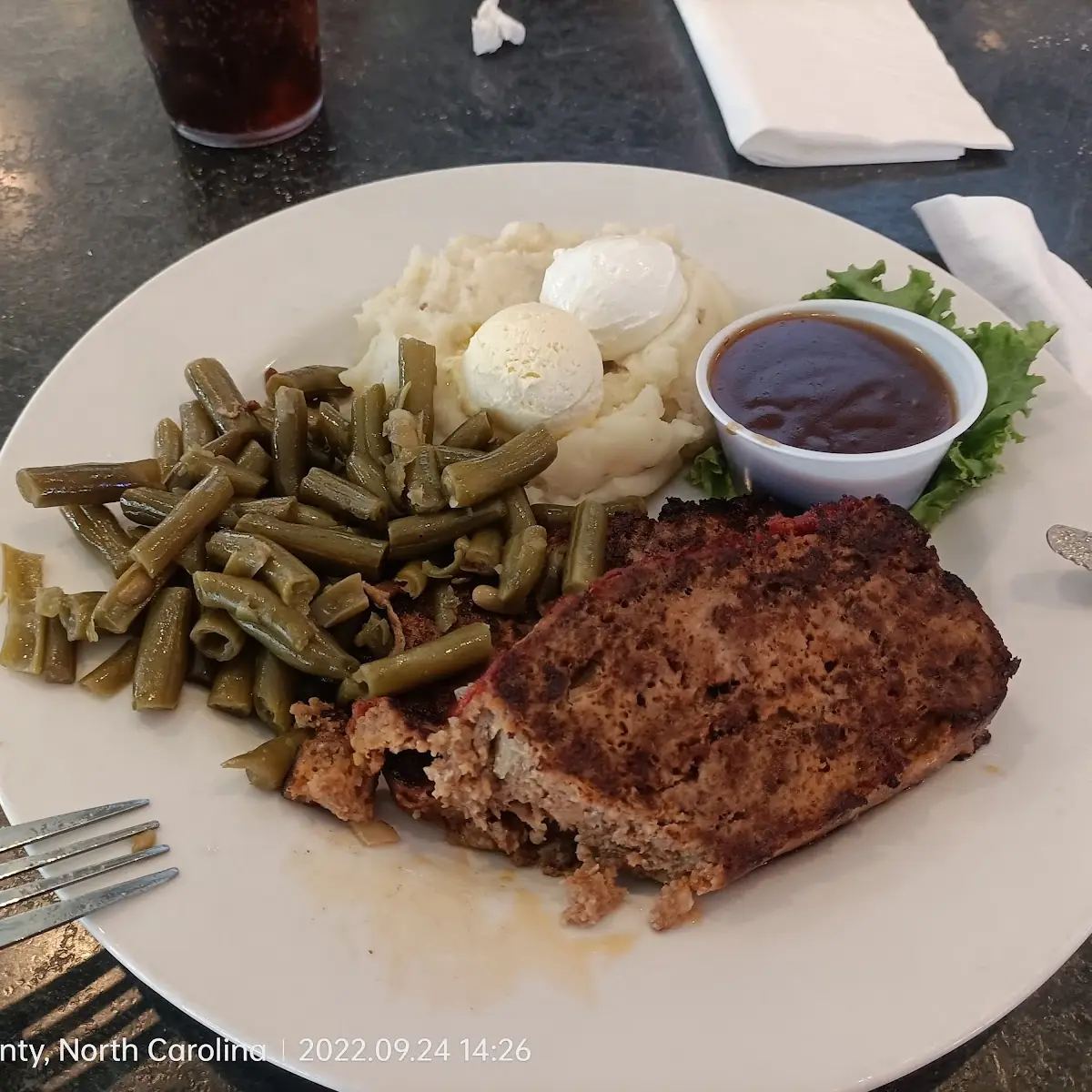 Meatloaf with Green Beans