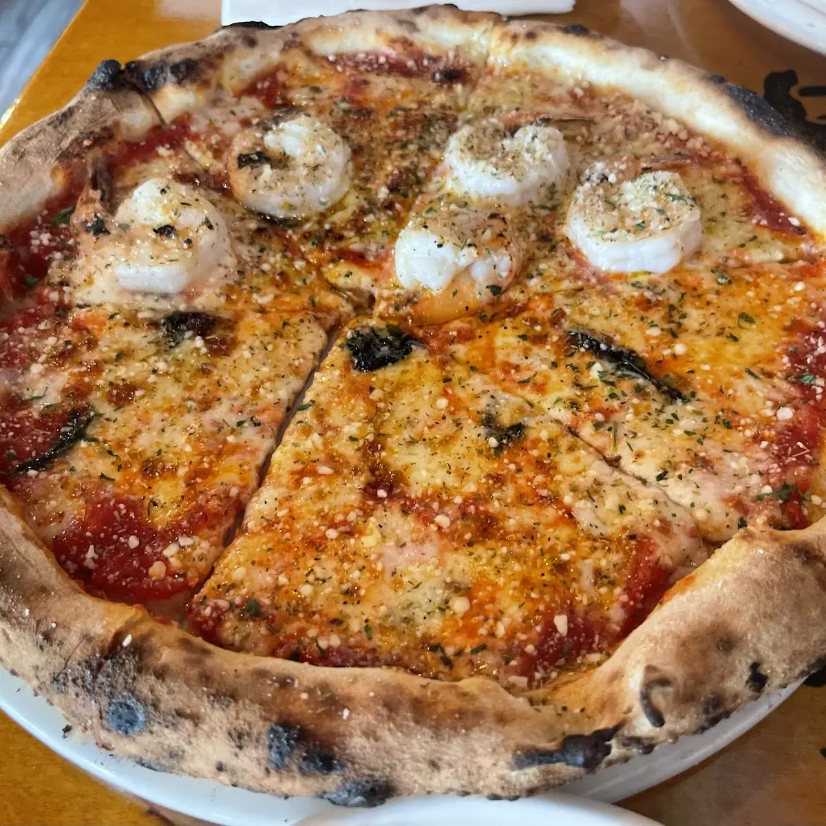 Pizza Margherita Shrimp