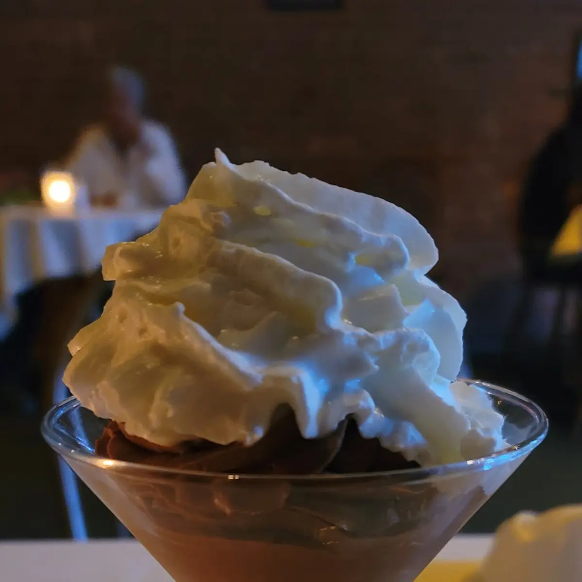 Chocolate Mousse with Whipped Cream