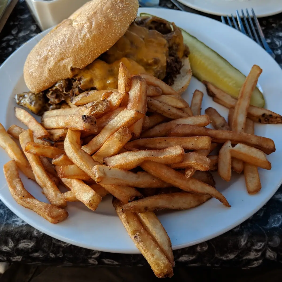 Bacon Cheeseburger and Fries