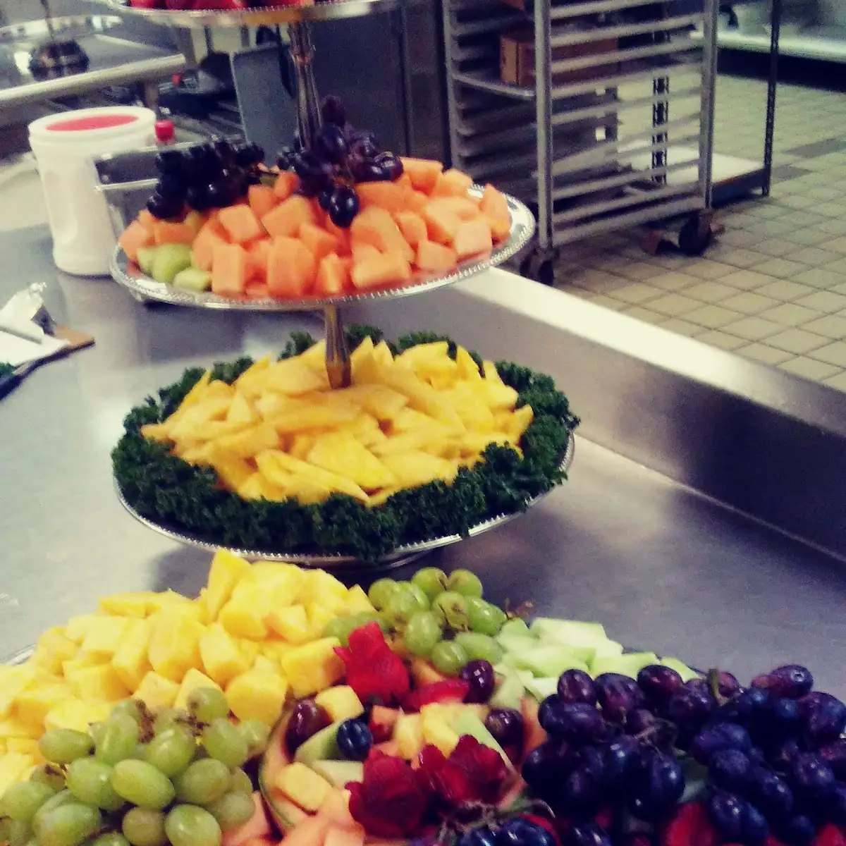Fruit Tray and 3 Tier with Garnish
